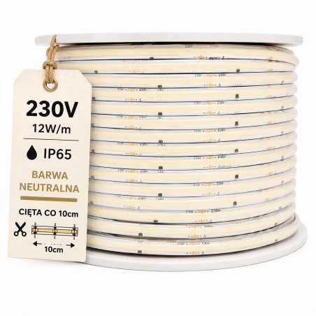 TAŚMA LED COB 1mb 230V 12W...