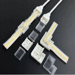 Złączka na kablu ŁĄCZNIK led-kab IP67 do taśm LED COB 10mm 230V Hivolt klik