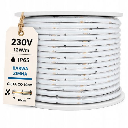 TAŚMA LED COB 1mb 230V 12W...