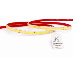 TAŚMA LED COB 1mb 230V 12W IP65 ZIMNA IP67 bez zasilacza Hivolt co 10cm