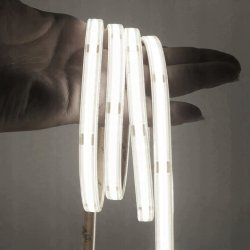 TAŚMA LED COB 1mb 230V 12W IP65 ZIMNA IP67 bez zasilacza Hivolt co 10cm