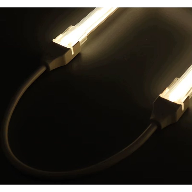 Złączka kątowa na kablu ŁĄCZNIK IP67 do taśm LED COB 10mm 230V Hivolt klik
