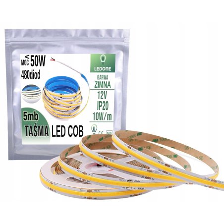 Taśma LED COB 480 diod na...