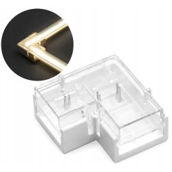 Złączka kątowa ŁĄCZNIK hermetyczna IP67 do taśm LED COB 10mm 230V Hivolt