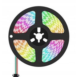 TAŚMA LED COB termo IP67 24V 360 Magic Pixel PŁYNĄCA WS2811 cyfrowa 10m RGB