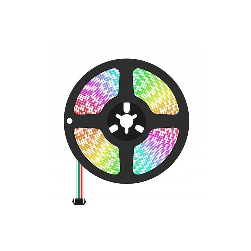 TAŚMA LED COB termo IP67 24V 360 Magic Pixel PŁYNĄCA WS2811 cyfrowa 10m RGB
