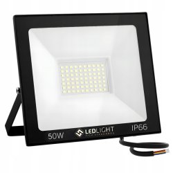 HALOGEN LED 50W NAŚWIETLACZ z czujnikiem ruchu PIR SLIM IP66 ROBOCZY zimny