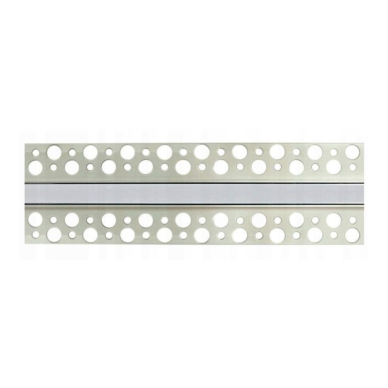 PROFIL ALU 12mm LED srebrny do PŁYTEK gres gips + KLOSZ mleczny Zaślepki 3m