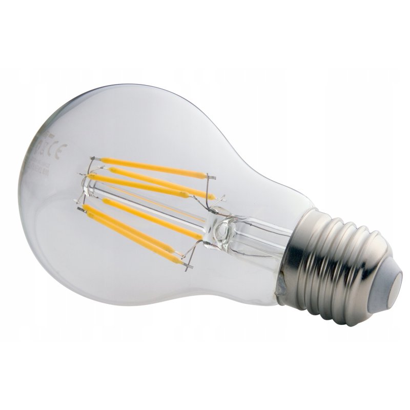 ŻARÓWKA E27 LED FILAMENT 6W BIAŁA ZIMNA EDISON A60