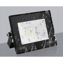 HALOGEN LED 10W NAŚWIETLACZ z czujnikiem ruchu PIR SLIM IP66 ROBOCZY zimny