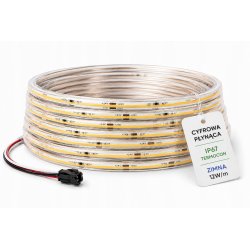 TAŚMA LED COB termo IP67 24V 360d Magic Pixel PŁYNĄCA WS2811 cyfrowa 10m CW