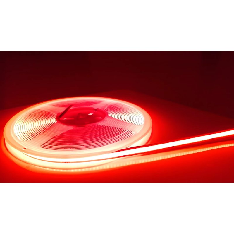Taśma LED COB WĄSKA 5mm 12V 384diod/m neon linia ŚWIATŁA kolor CZERWONY 1m