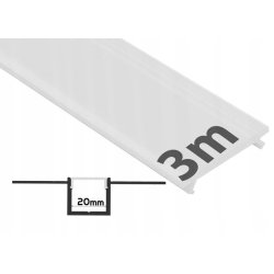 3mb KLOSZ PCV MLECZNY 20mm do PROFILI ALUMINIOWYCH do płyt GK karton-gips