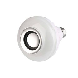 ŻARÓWKA LED E27 RGB KOLOROWA sterowana na Pilota IR z głośnikiem BLUETOOTH