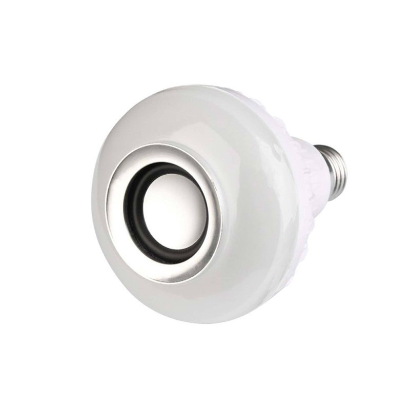 ŻARÓWKA LED E27 RGB KOLOROWA sterowana na Pilota IR z głośnikiem BLUETOOTH