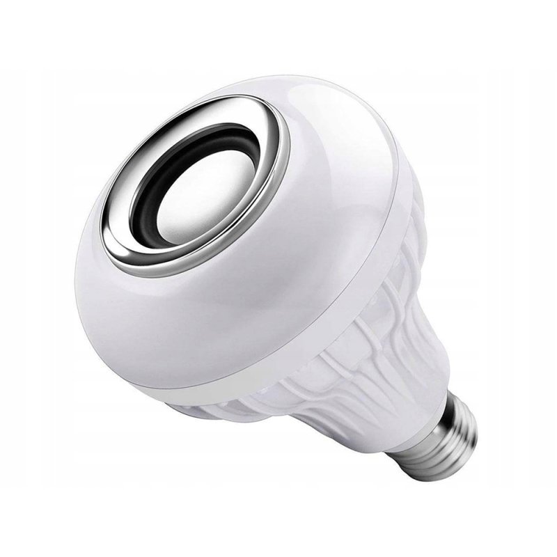 ŻARÓWKA LED E27 RGB KOLOROWA sterowana na Pilota IR z głośnikiem BLUETOOTH