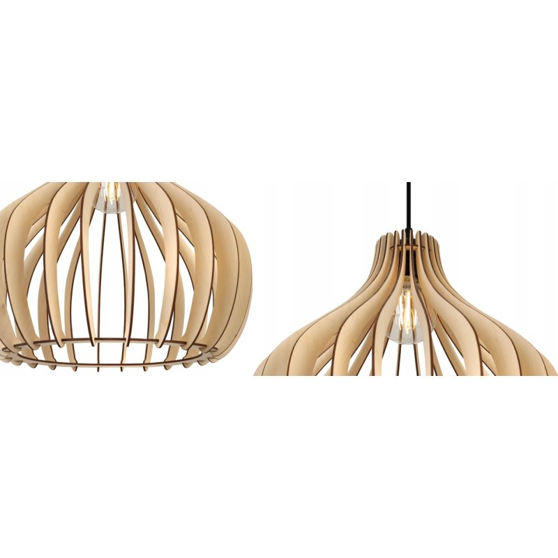 Klosz DREWNIANY do lamp na E27 Loft ALLADYN XXL