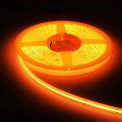 Taśma LED COB 12V 8mm 11W/m 480 d. linia neon barwa kolor POMARAŃCZOWA 1mb