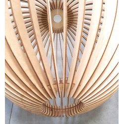 Klosz DREWNIANY do lamp na E27 Loft XXL kula 50cm drewno