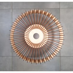 Klosz DREWNIANY do lamp na E27 Loft XXL kula 50cm drewno