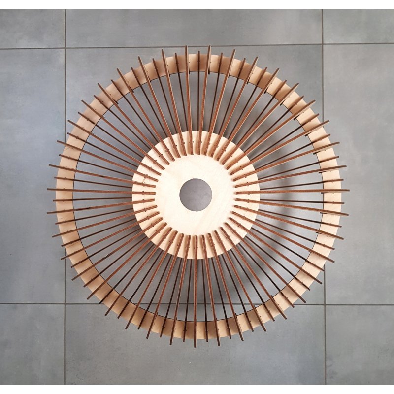 Klosz DREWNIANY do lamp na E27 Loft XXL kula 50cm drewno