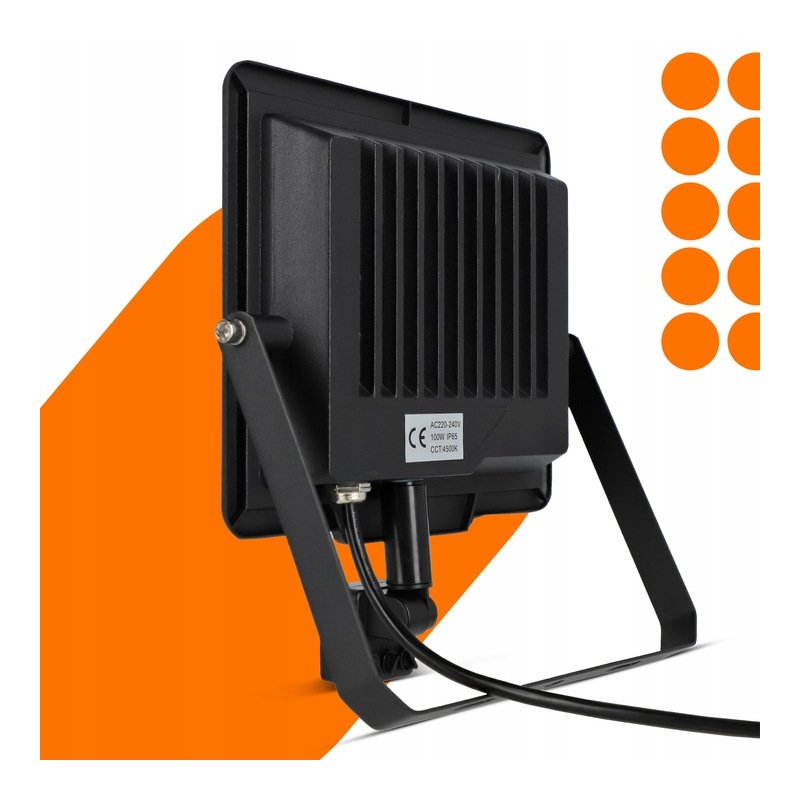 Naświetlacz halogen lampa LED 100W czujnikiem ruchu PIR Barwa NEUTRALNA sl