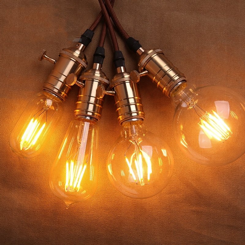 Żarówka E27 filament LED 8W duża dekoracyjna G80 biała CIEPŁA BAŃKA