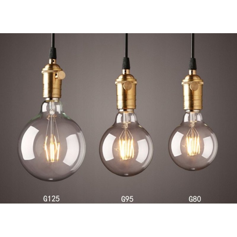 Żarówka E27 filament LED 8W duża dekoracyjna G80 biała CIEPŁA BAŃKA