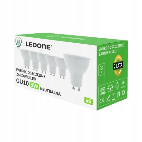 6x Żarówka LED GU10 3W...