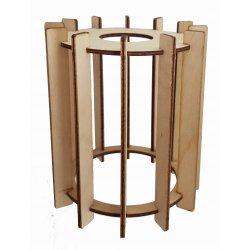 Klosz DREWNIANY do lamp na E27 LOFT WALEC drewno