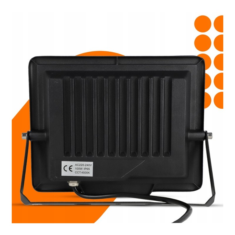 Naświetlacz halogen lampa robocza LED SLIM 100W NW Barwa NEUTRALNA sl