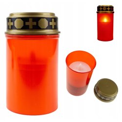 ZNICZ LED IP44 LAMPION MIGAJĄCY płomień na baterię WKŁAD do zniczy wys 10cm