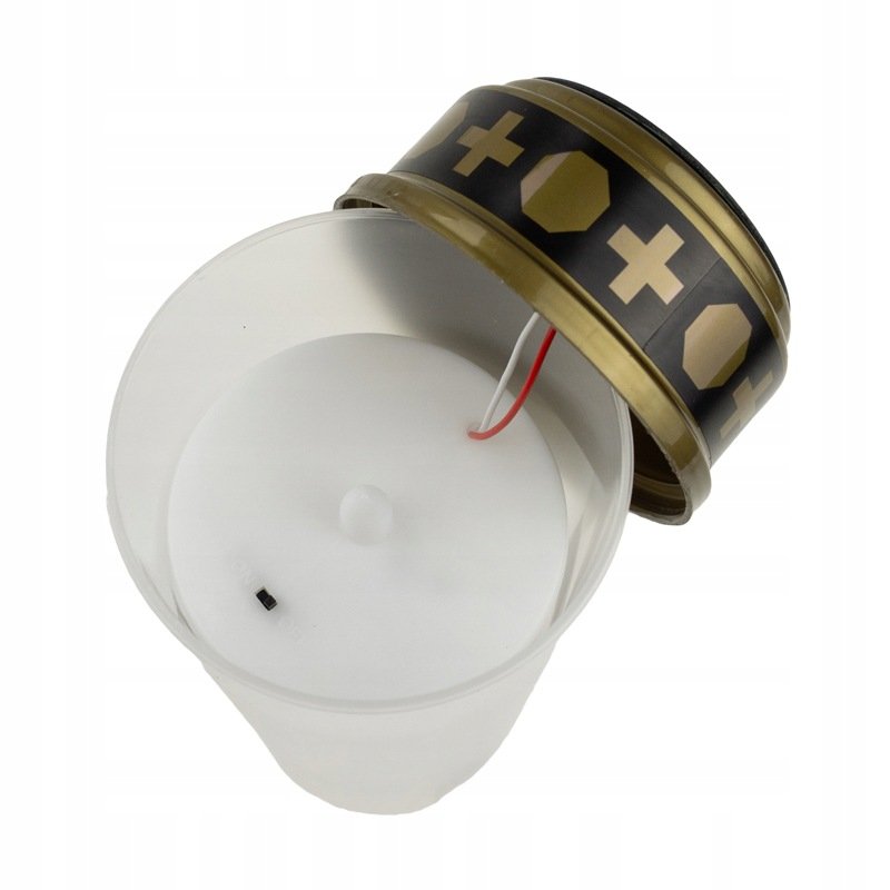ZNICZ SOLARNY LED IP44 LAMPION MIGAJĄCY płomień WKŁAD do zniczy duży 21cm