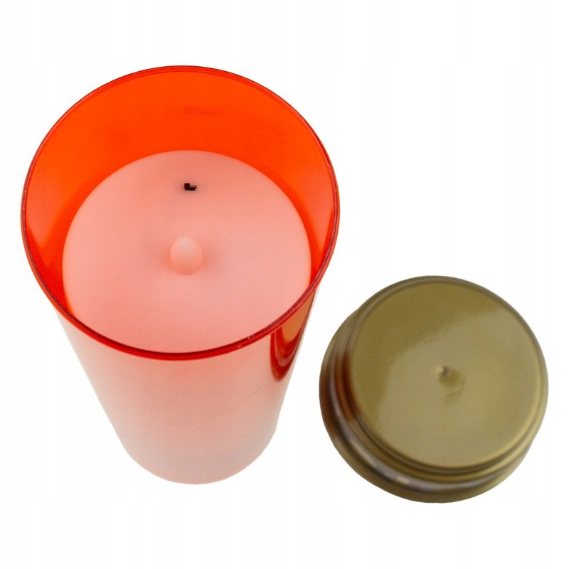 ZNICZ LED IP44 LAMPION MIGAJĄCY płomień na baterię WKŁAD do zniczy wys 21cm
