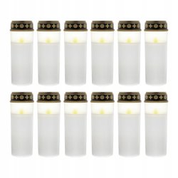 ZNICZ LED IP44 LAMPION MIGAJĄCY płomień na baterię WKŁAD do zniczy wys 21cm