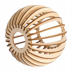 Klosz DREWNIANY do lamp na E27 LOFT KULA drewno