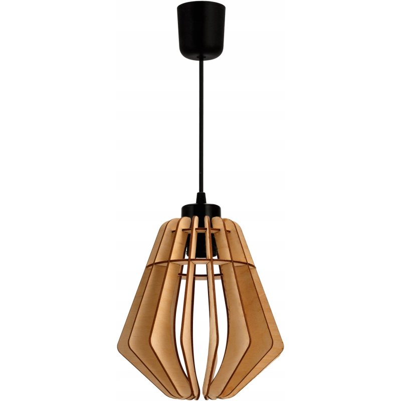Klosz DREWNIANY do lamp na E27 LOFT diament drewno