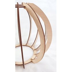 Klosz DREWNIANY do lamp na E27 LOFT KULA 12 drewno