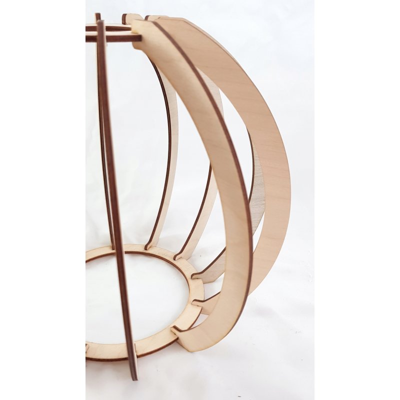 Klosz DREWNIANY do lamp na E27 LOFT KULA 12 drewno
