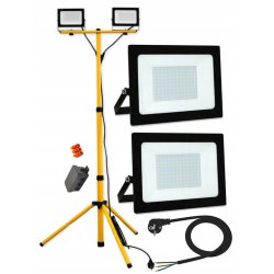 Naświetlacz Halogen LED 2x 50W + STOJAK podwójny statyw i przewód