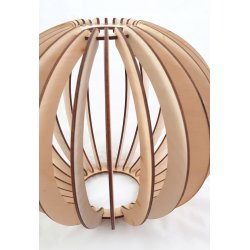 Klosz DREWNIANY do lamp na E27 LOFT KULA 24 drewno