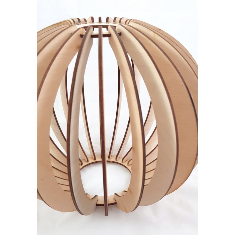 Klosz DREWNIANY do lamp na E27 LOFT KULA 24 drewno