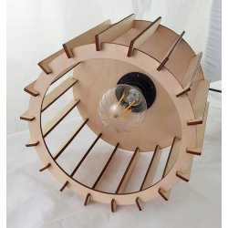 Klosz DREWNIANY do lamp na E27 LOFT WALEC 2 drewno