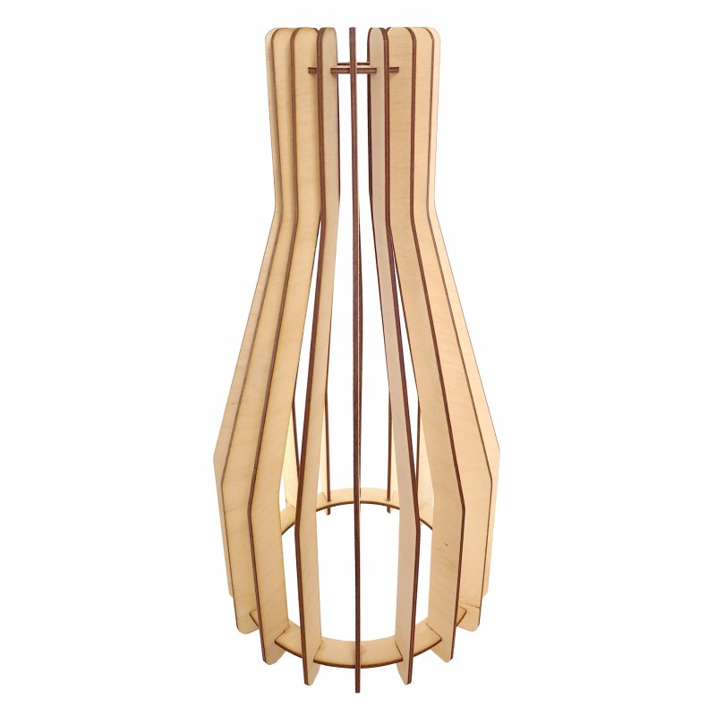 Klosz DREWNIANY do lamp na E27 LOFT BUTELKA drewno
