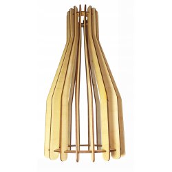 Klosz DREWNIANY do lamp na E27 LOFT BUTELKA drewno