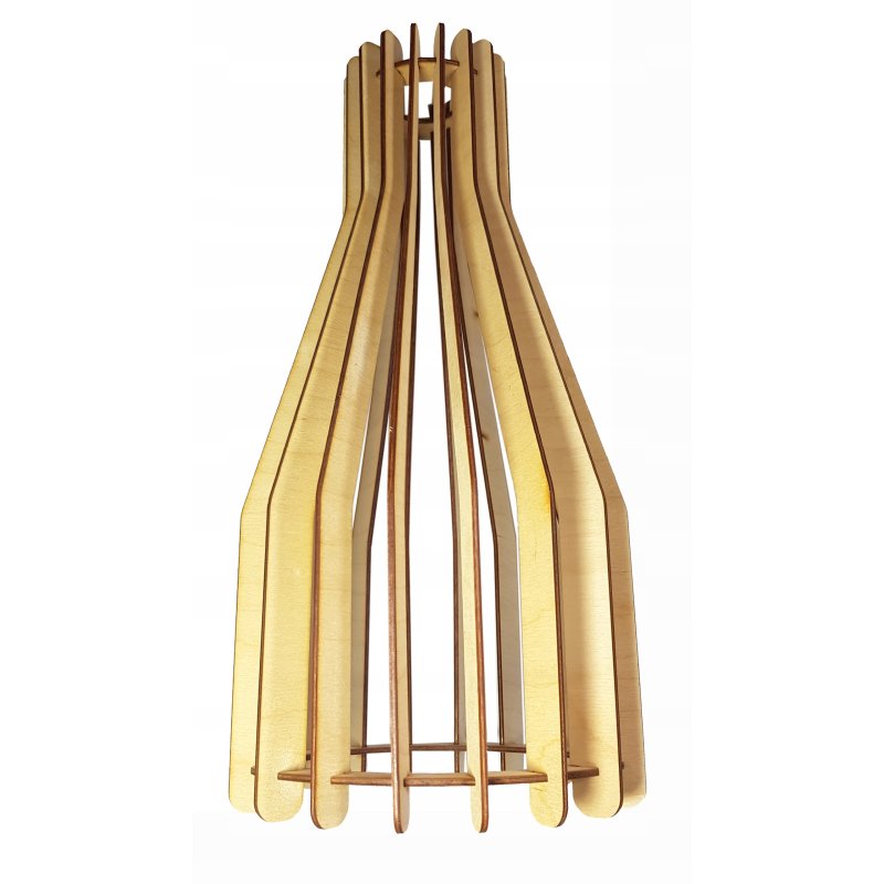 Klosz DREWNIANY do lamp na E27 LOFT BUTELKA drewno