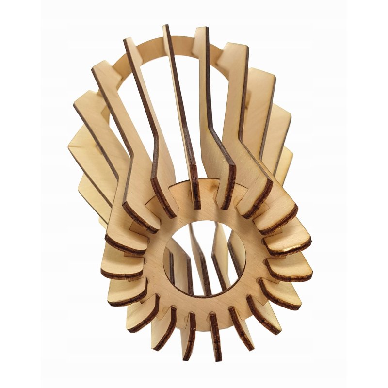 Klosz DREWNIANY do lamp na E27 LOFT BUTELKA drewno