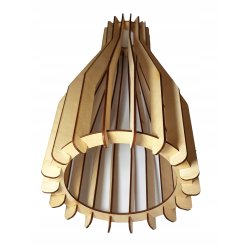 Klosz DREWNIANY do lamp na E27 LOFT BUTELKA drewno