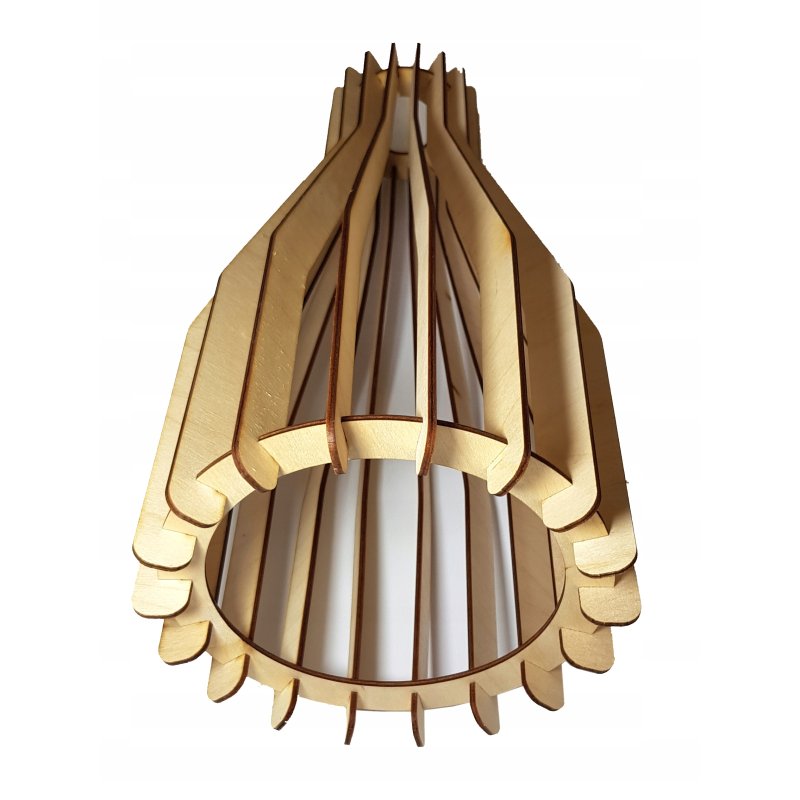 Klosz DREWNIANY do lamp na E27 LOFT BUTELKA drewno