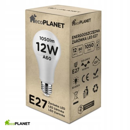 Żarówka LED E27 A60 biała...